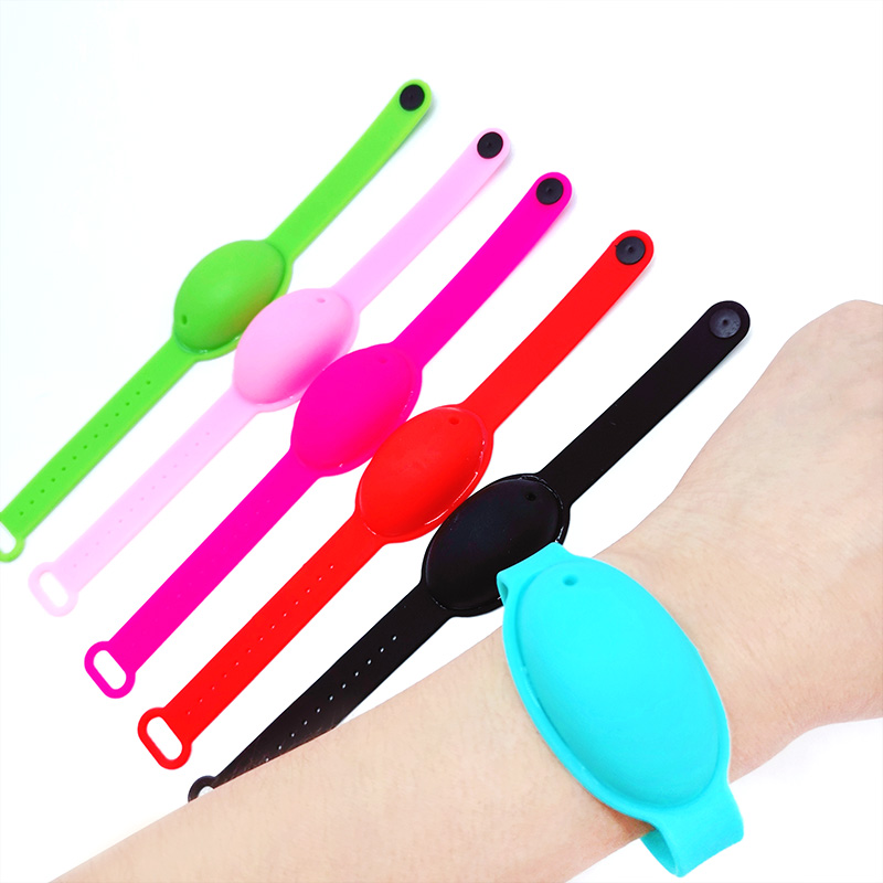 Water-Free Hand Sanitizer Silicone Bracelet Creative Environmentally Friendly Soft Rubber Wrist Strap Hand Lotion Gel Wristband Antibacterial