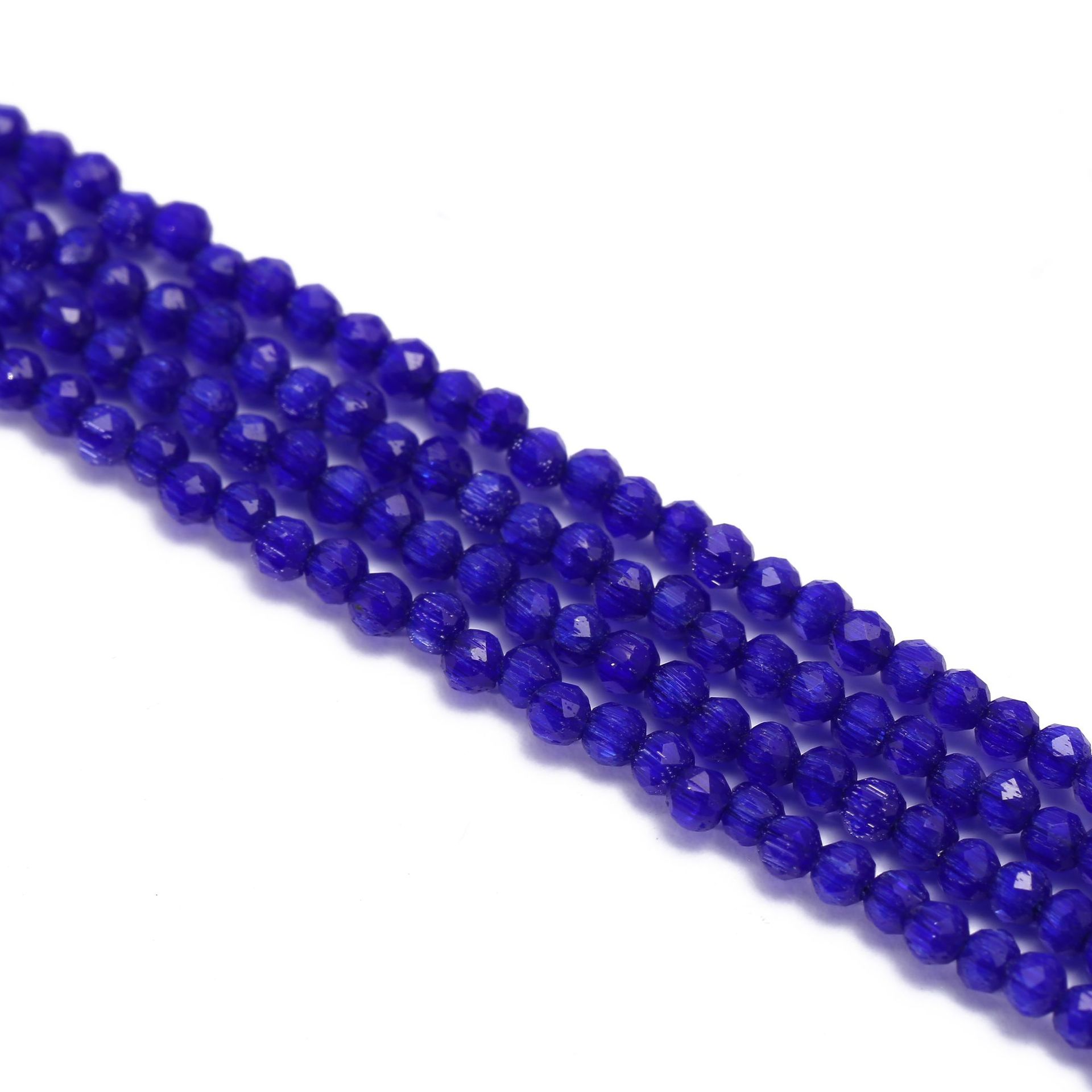 Factory Direct Sales Dark Blue Cut Surface Glass Beads Crystal Beads Beaded Bracelet DIY Opal Scattered Beads Wholesale