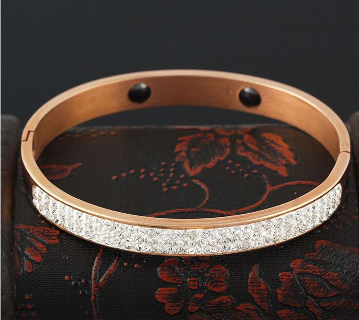 European and American popular diamond surface stainless steel bracelet