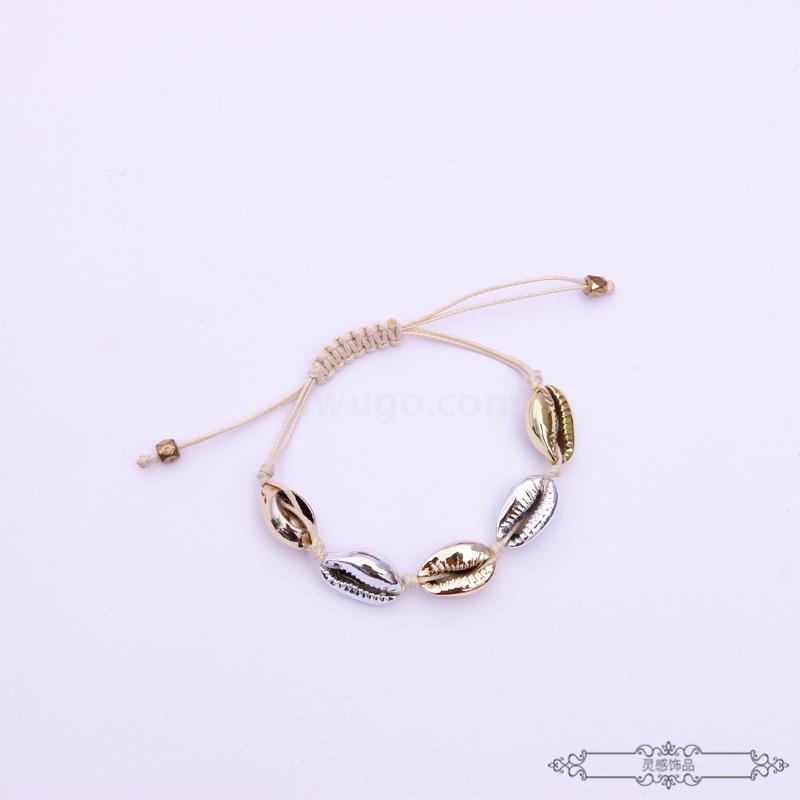 European and American Popular Shell Bead Elastic Rope bracelet 2020 Export Fund