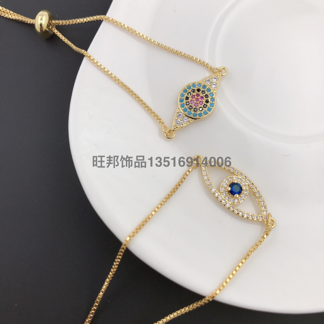 More than European and American Bracelets Devil&#039;s Eye Female Bracelet Cold Wind Bracelet Eye Hand Jewelry Bracelet Wholesale Brb69