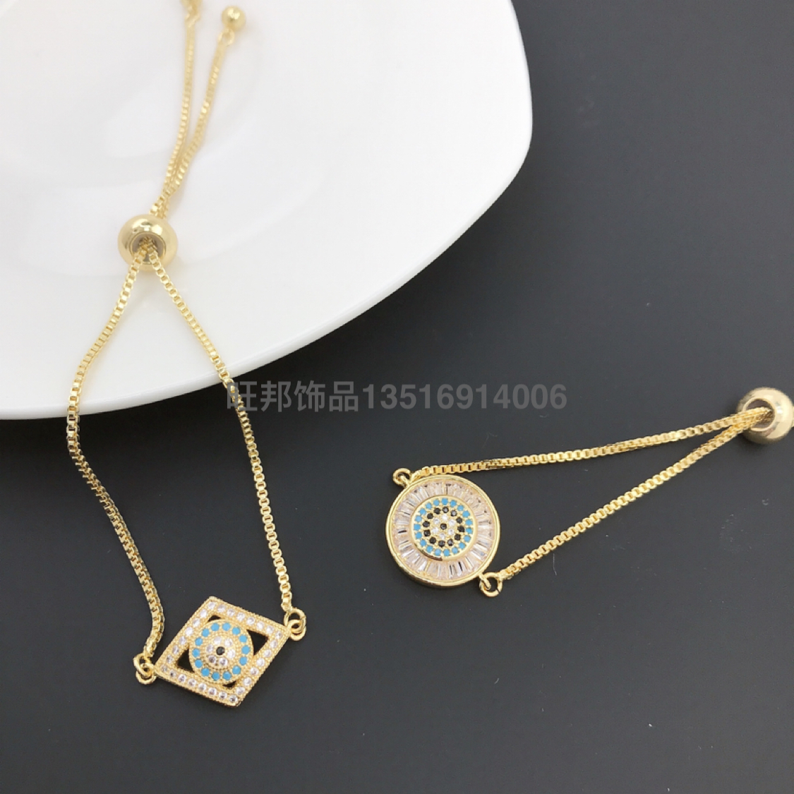 More than European and American Bracelets Devil&#039;s Eye Female Bracelet Cold Wind Bracelet Eye Hand Jewelry Bracelet Wholesale Brb69