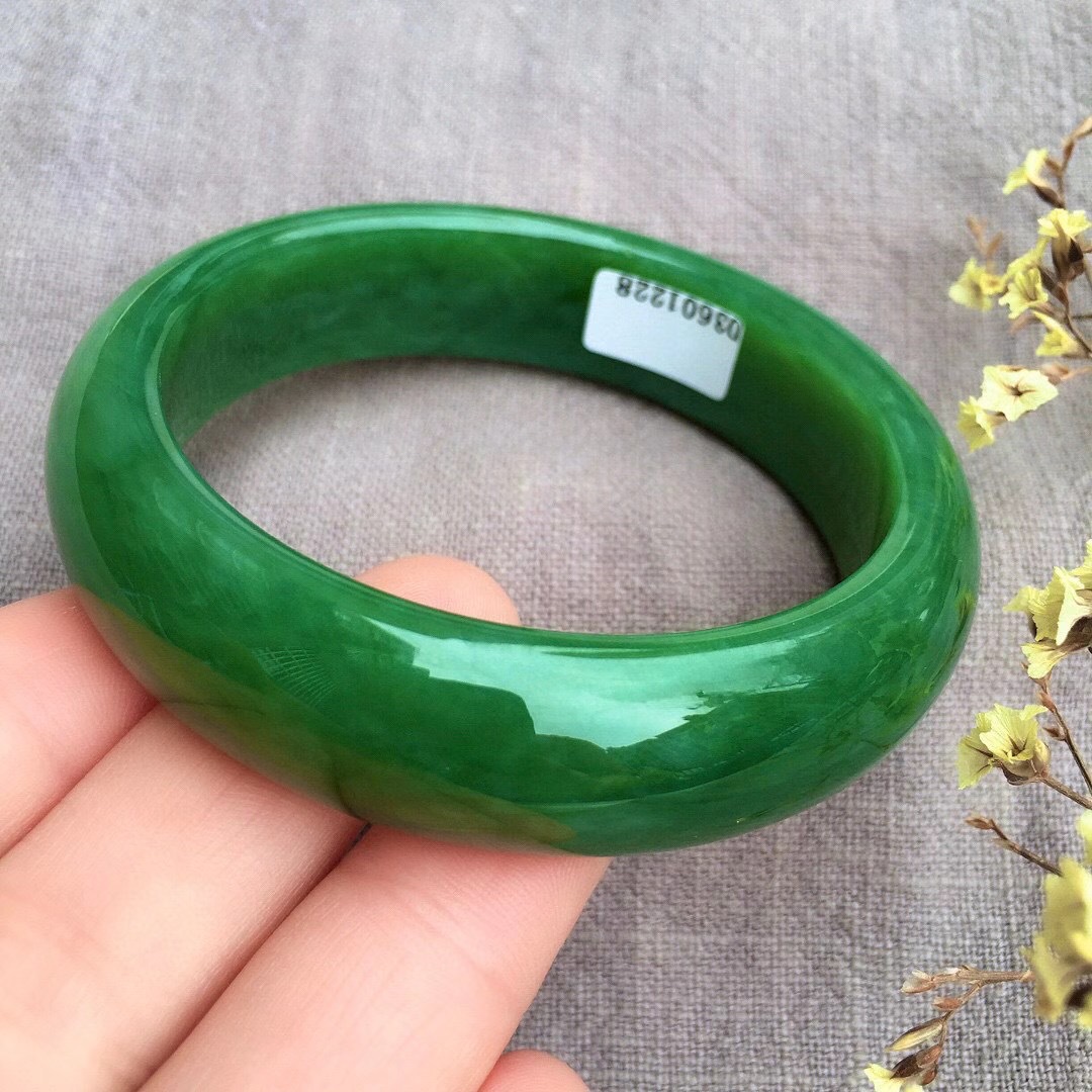 Xinjiang Hetian Jade Bracelet Hetian Jade Jade Bracelet Spinach Green Bracelet Jasper Wide Bracelet Jade Bracelet