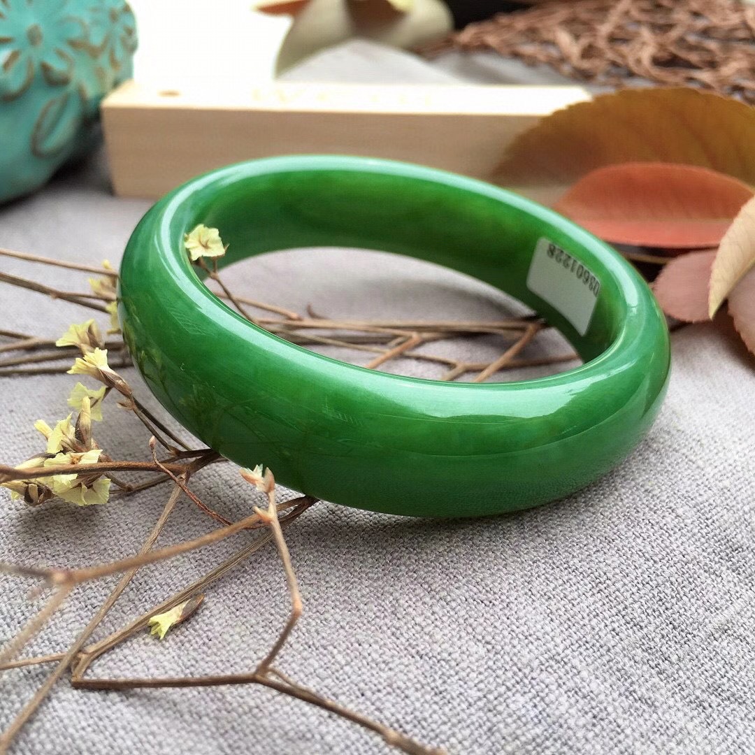 Xinjiang Hetian Jade Bracelet Hetian Jade Jade Bracelet Spinach Green Bracelet Jasper Wide Bracelet Jade Bracelet