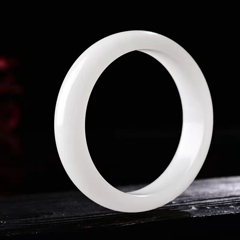 Jade Factory Wholesale Xinjiang White Jade Bracelet Gold Silk Jade Bracelet Women&#039;s White Jade Jade bracelet