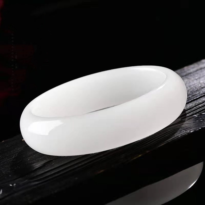 Jade Factory Wholesale Xinjiang White Jade Bracelet Gold Silk Jade Bracelet Women&#039;s White Jade Jade bracelet