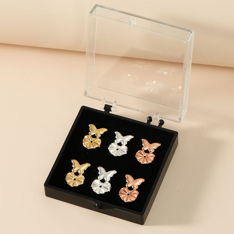 Magic Bax Earrings Aid Butterfly-Shaped Ear Studs Buckle Heart-Shaped New TV Ear Stud Accessories Factory Direct Supply