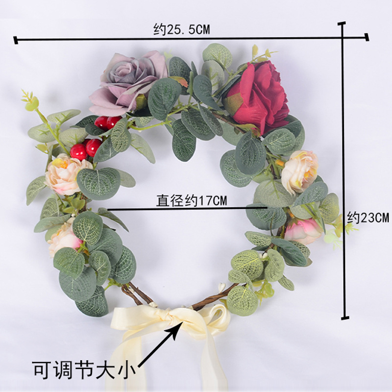 Whole Mori Girl Garland Fabric Flower Rattan Hair Accessories Wild Scenic Spot Dance Independence Day Garland Headdress