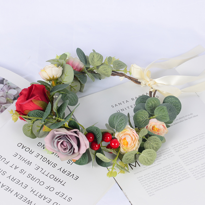 Whole Mori Girl Garland Fabric Flower Rattan Hair Accessories Wild Scenic Spot Dance Independence Day Garland Headdress