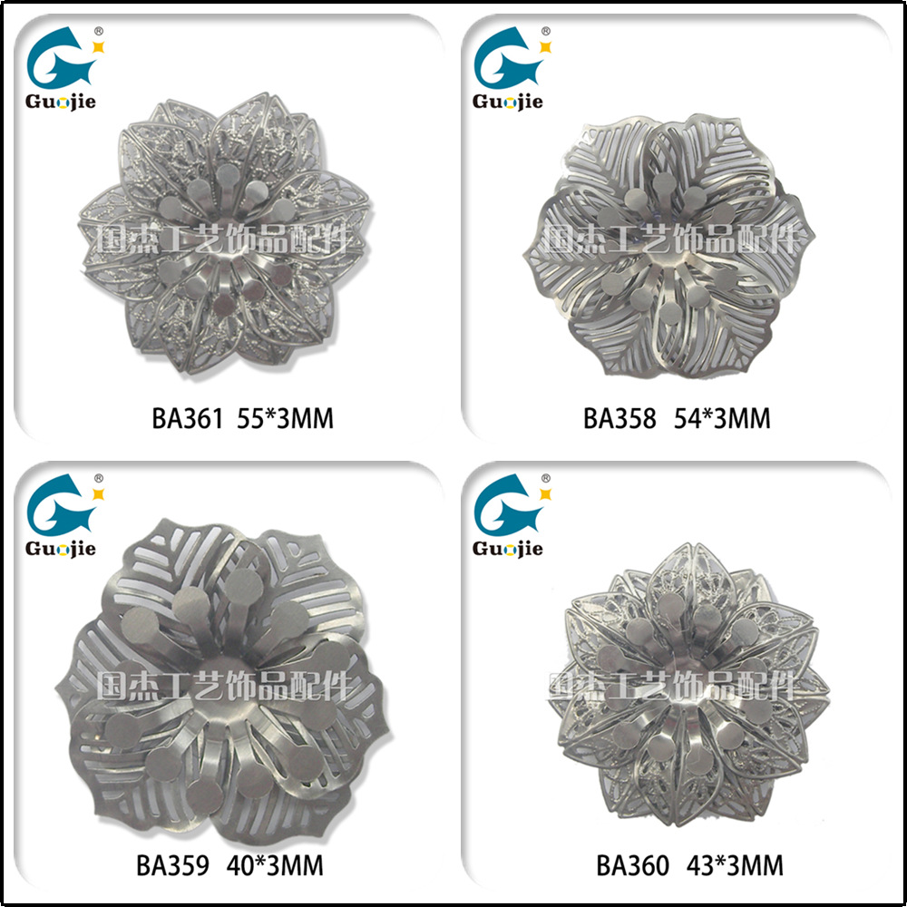 China Rose Multi-Layer Assembly Flower Lighting Hardware Accessories Iron Flower Accessories Iron Home Decoration