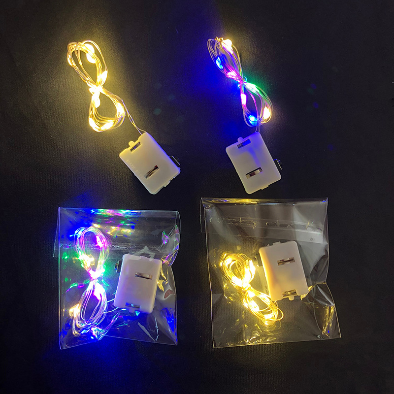 LED Lighting Chain Copper Light Cable ThreeSpeed Flash Cake Flower Decorative Light Bar Accessories Gift Box String