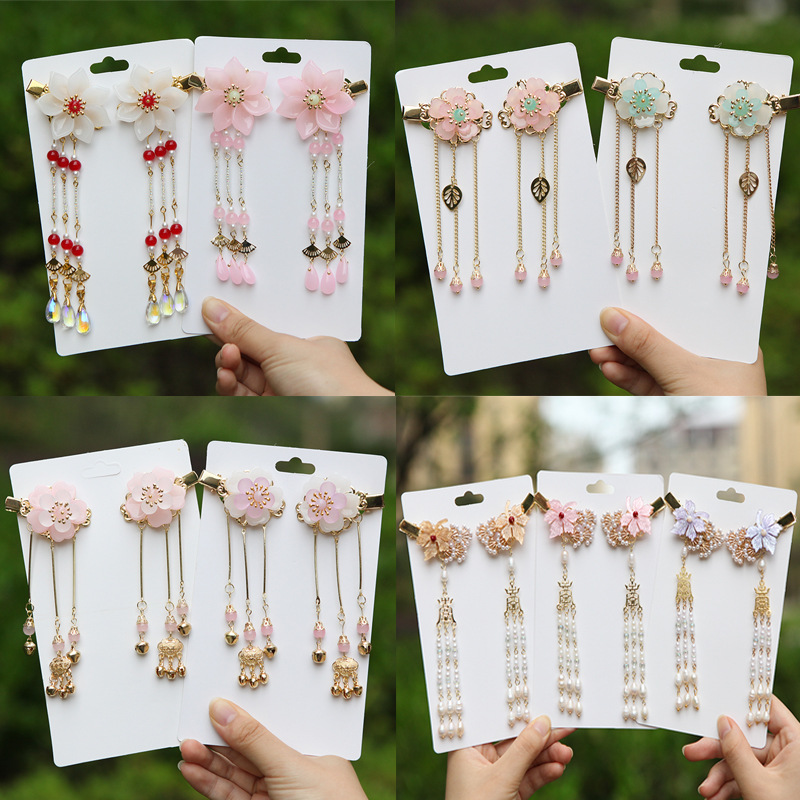 Headdress Children&#039;s Ornaments Flower Barrettes Performance Ancient Costume Handmade Antique Hair Accessories Stall