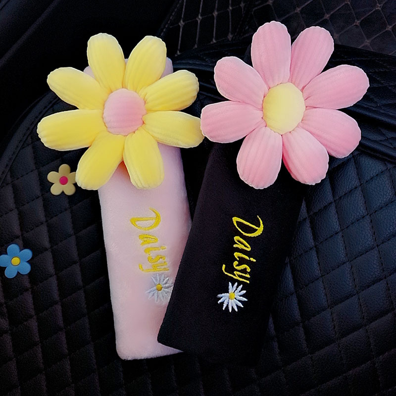 Cushion Fresh Flower Headrest Car Interior Design Accessories Chrysanthemum Shoulder Pad Chair Cushion Car Seat Cushion