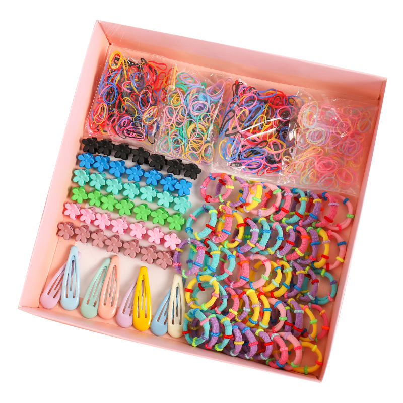Hair Accessories Female Korean Hairpin Headband Gift Set Girl Baby Small Flower Grip BB Clip Children&#039;s Rubber Band Hair Rope Female