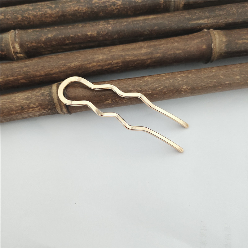 Yingyi Ornament DIY Pure Copper Wrapped Flower Body Wave U Hairpin Headdress Antiquity Hair Clasp Accessories KC Electrophoresis Color Retention