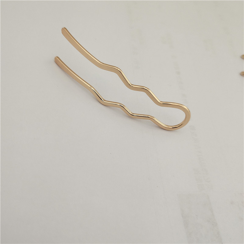 Yingyi Ornament DIY Pure Copper Wrapped Flower Body Wave U Hairpin Headdress Antiquity Hair Clasp Accessories KC Electrophoresis Color Retention