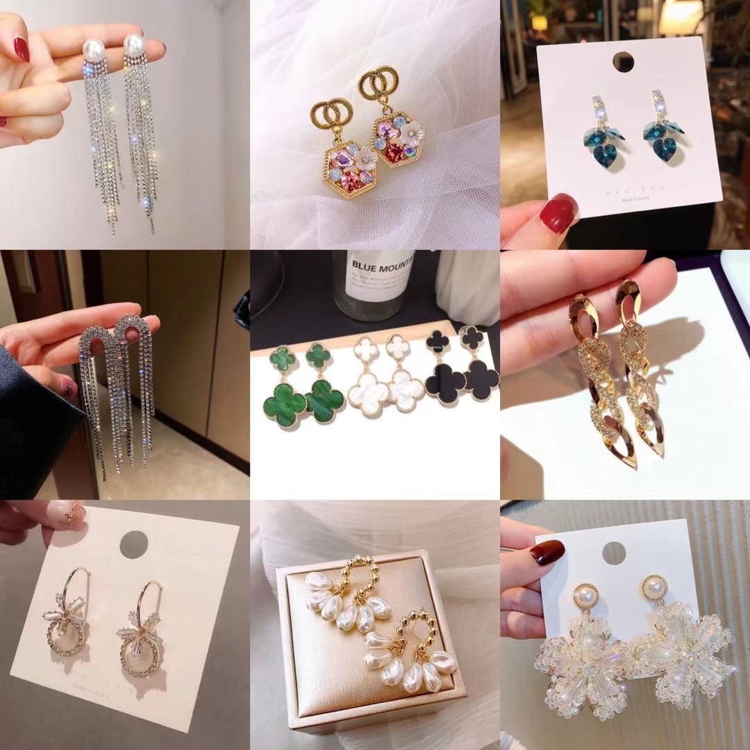 925 Silver Needle Cross-Border Internet Celebrity Little Fairy Earrings 2021 Hot Earrings Wholesale Summer Versatile Earrings
