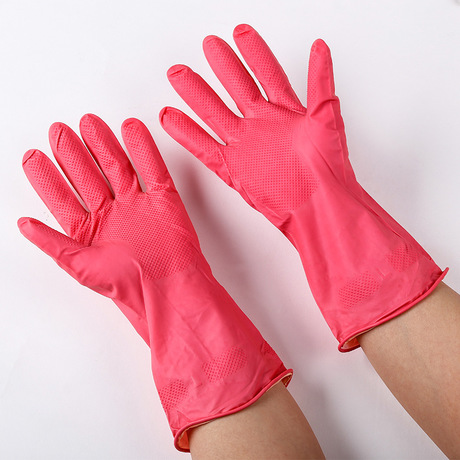 Impregnated latex household cleaning gloves garden kitchen cleaning car skidproof waterproof skidproof industrial gloves 60 g