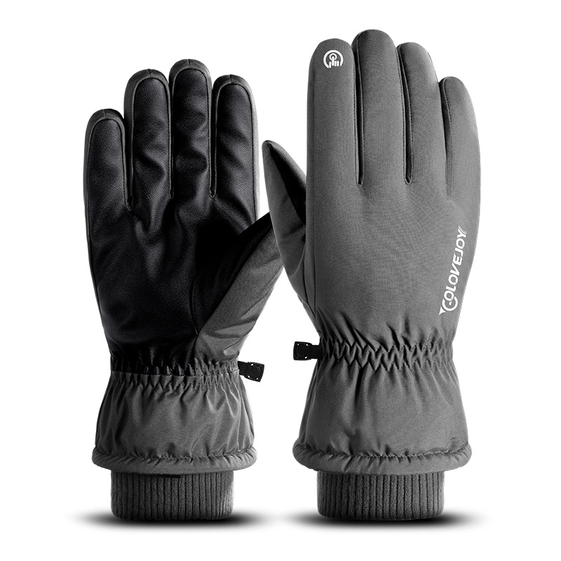 Cycling Gloves Men&#039;s Autumn and Winter New Outdoor Waterproof Touch Screen Ski Gloves Warm with Velvet Wind-Proof and Cold Protection Sk19