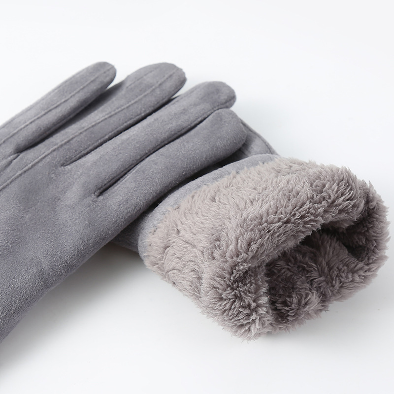 New Deerskin Warm Gloves Outdoor Cold Protection Thickening Cycling Gloves Winter Anti-Freezing Skating Ski Gloves