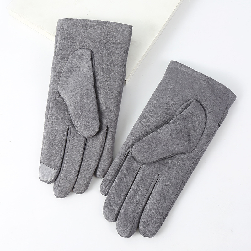 New Deerskin Warm Gloves Outdoor Cold Protection Thickening Cycling Gloves Winter Anti-Freezing Skating Ski Gloves