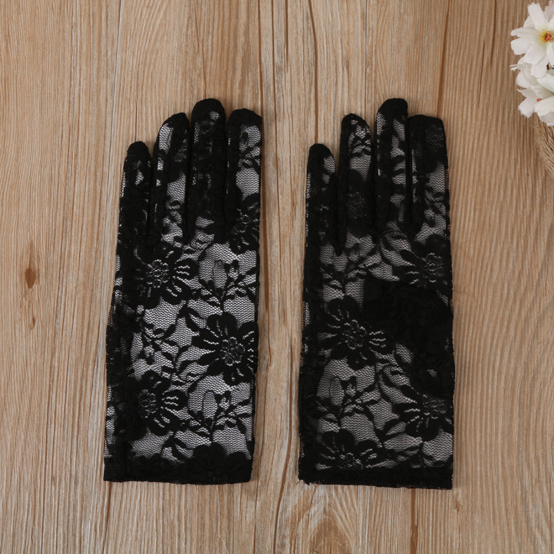 Summer Women&#039;s Lace Gloves Anti-Slip UV Protection Gloves for Driving