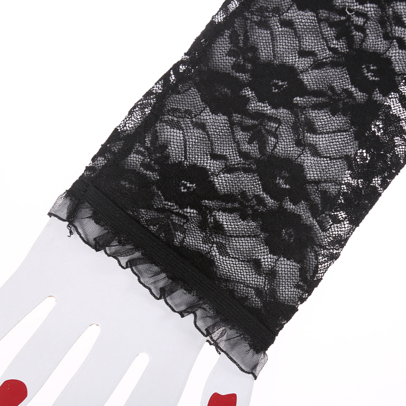 Factory direct sale Double flower cuff Lace Gloves 