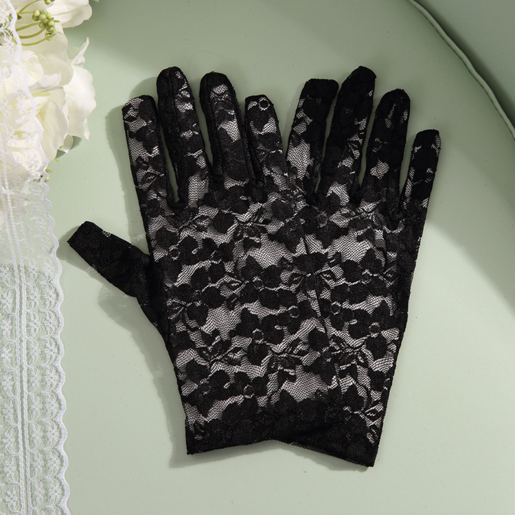 Wedding dress accessories lace gloves lace sunscreen gloves bride performance dance gloves wholesale