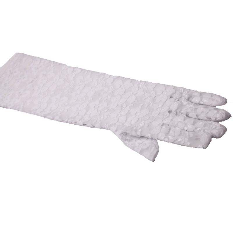 The new long Korean lace white lace gloves sunscreen accessories