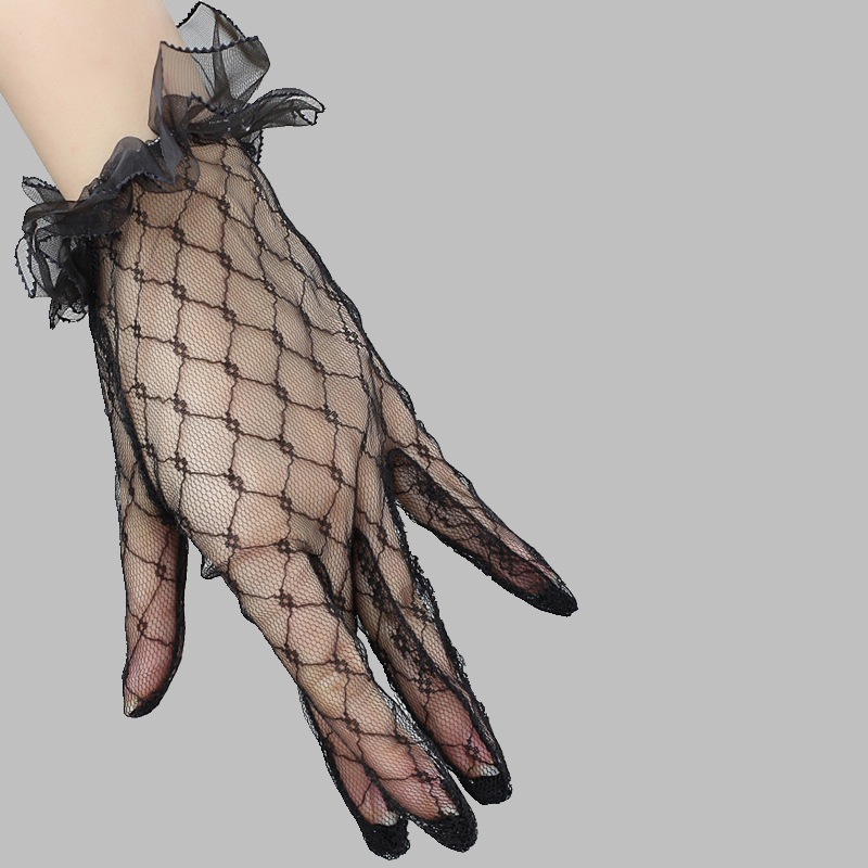 Wholesale New Bridal Wedding Gloves Lace Gloves Pointed Black Gloves Wedding Gloves