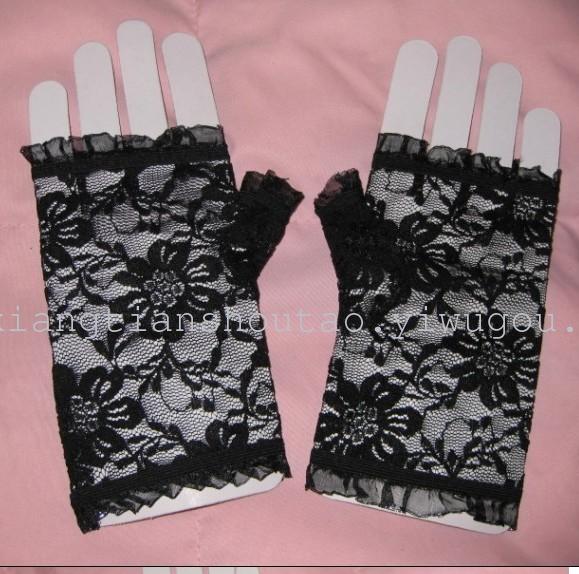 Wholesale Short Half Finger Lace Gloves Etiquette Wedding Bridal Gloves UV Protection Gloves Factory Direct Sales