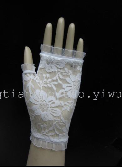 Wholesale Short Half Finger Lace Gloves Etiquette Wedding Bridal Gloves UV Protection Gloves Factory Direct Sales