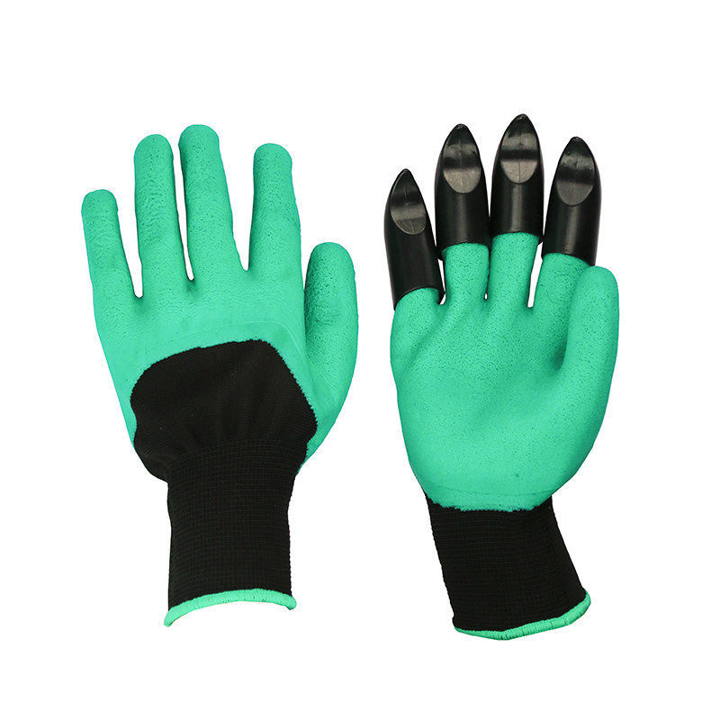 Latex Gloves Garden Garden Dipping and Digging Gloves 4-Claw Universal Protective Labor Gloves Nylon Gloves