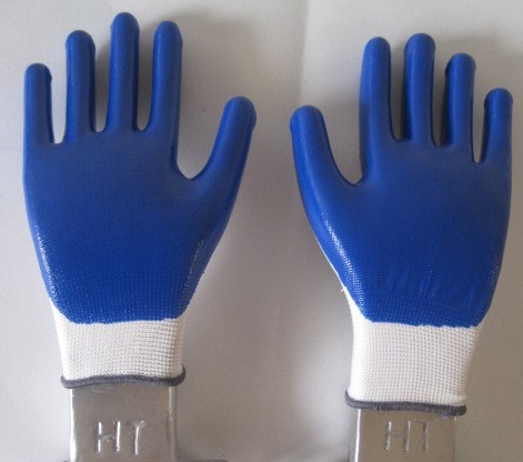 Authentic cadence 13 pin Dengqen nitrile latex impregnated nylon gloves wholesale