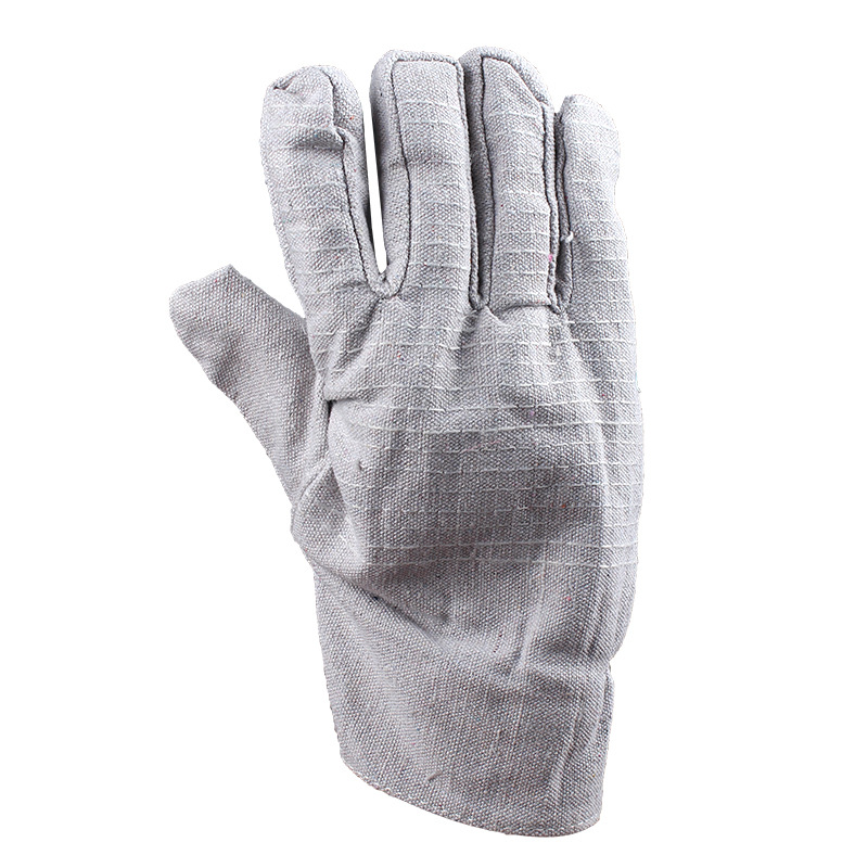 Full Lining White Nail Cloth Arc-Welder&#039;s Gloves Wear-Resistant Oil-Resistant Lengthened Labor Gloves Canvas Gloves