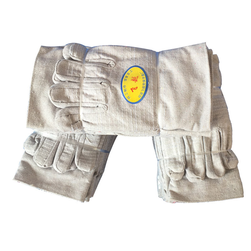 Thickening White Nail Cloth Welder Gloves Double-Layer Protective Labor Gloves Manufacturer Canvas Gloves