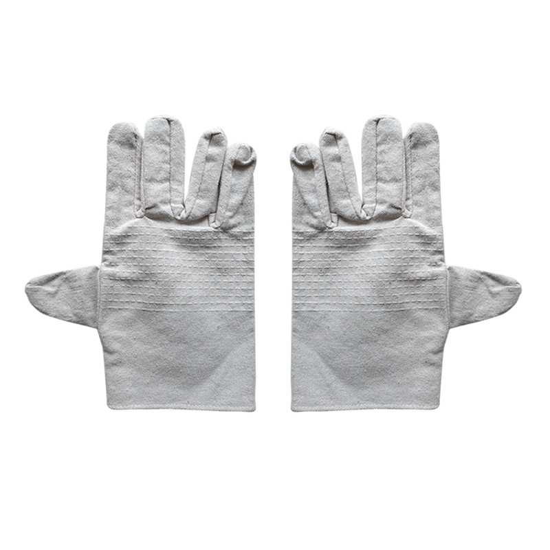 SOURCE Factory Goods Double-Layer Full Lining Thickening and Wear-Resistant 24 Lines Huangjia Cloth White Nail Cloth Arc-Welder&#039;s Gloves Canvas Gloves