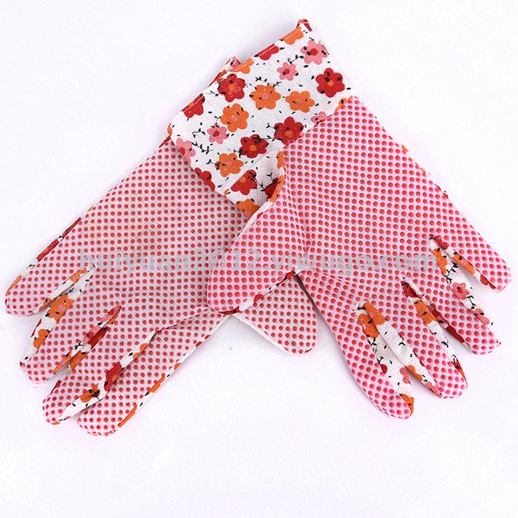 Garden gardening colorful printed gloves rubber canvas gloves wear durable gloves