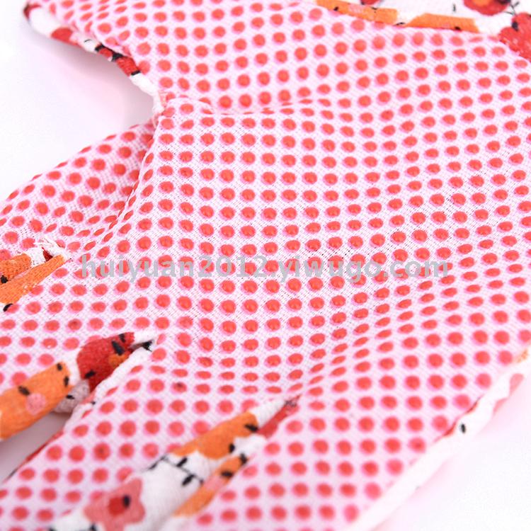Garden gardening colorful printed gloves rubber canvas gloves wear durable gloves