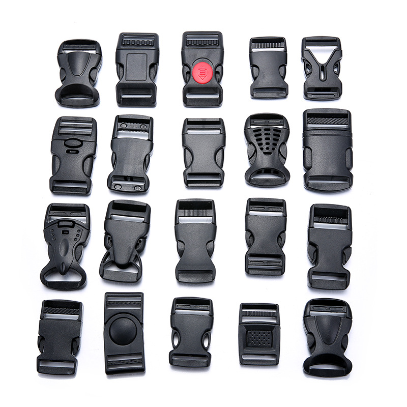 Factory Direct Sales High Quality 2cm Helmet Plastic Buckle Adjustable Triangle Safety Buckle Mouth Schoolbag Lock Wholesale