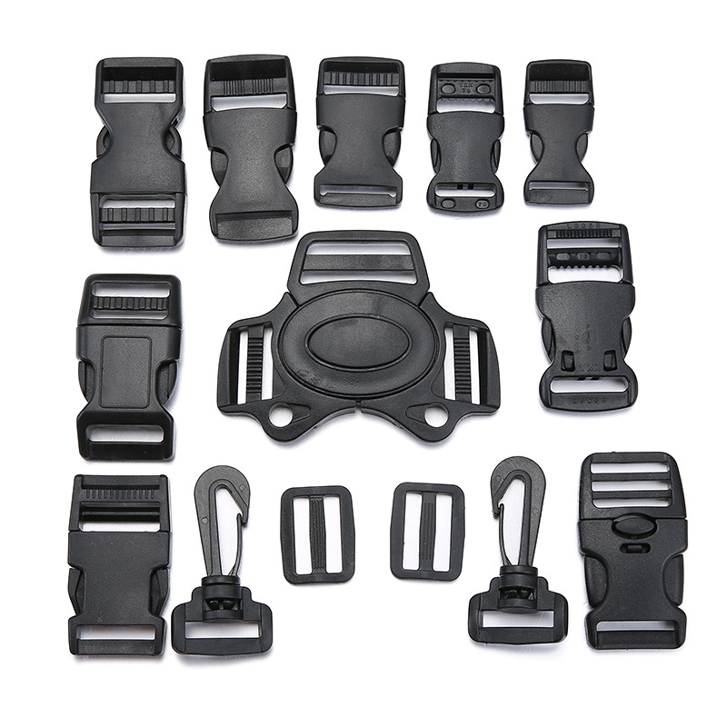 Factory Direct Sales High Quality 2cm Helmet Plastic Buckle Adjustable Triangle Safety Buckle Mouth Schoolbag Lock Wholesale