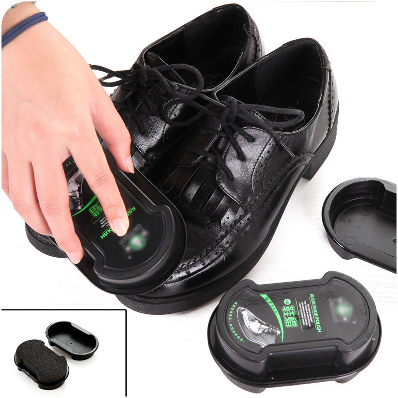 Bright Double-Sided Leather Shoe Brush Shoe Oil Brush Colorless Shoes Wax Brush Shoe Polish Leather Shoes Sponge Shoe Polish Tool Brush