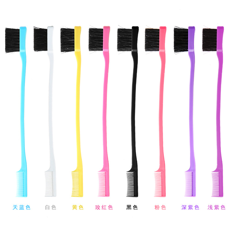 Eyebrow Brush Hair Wax Chopped Hair Comb Makeup Hairl Line Comb Brush Eyebrow Tool Double-Ended Makeup Brush Hair