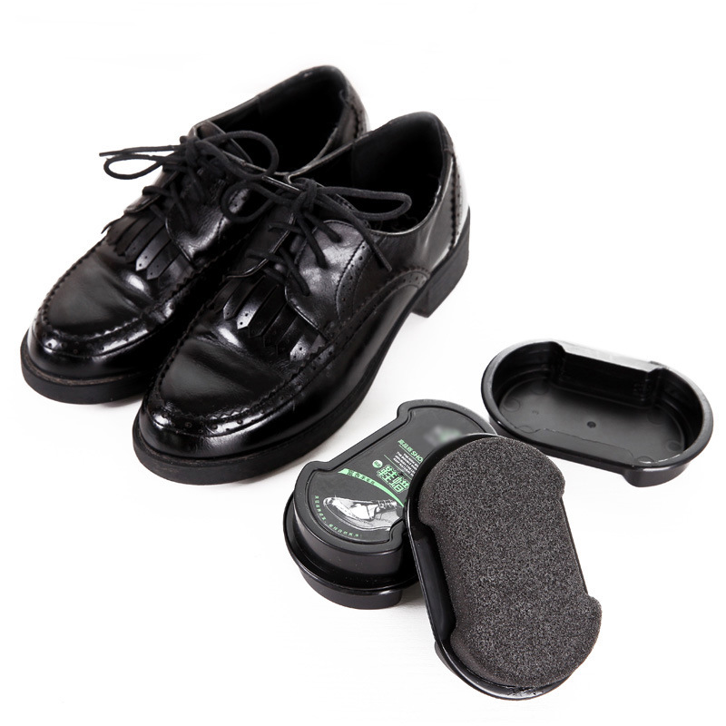 Double-Sided One-Wipe Bright Shoe Wax Leather Maintenance Care Shoe-Brush Sponge Colorless Leather Shoe Brush Leather Shoes Shoe Polish