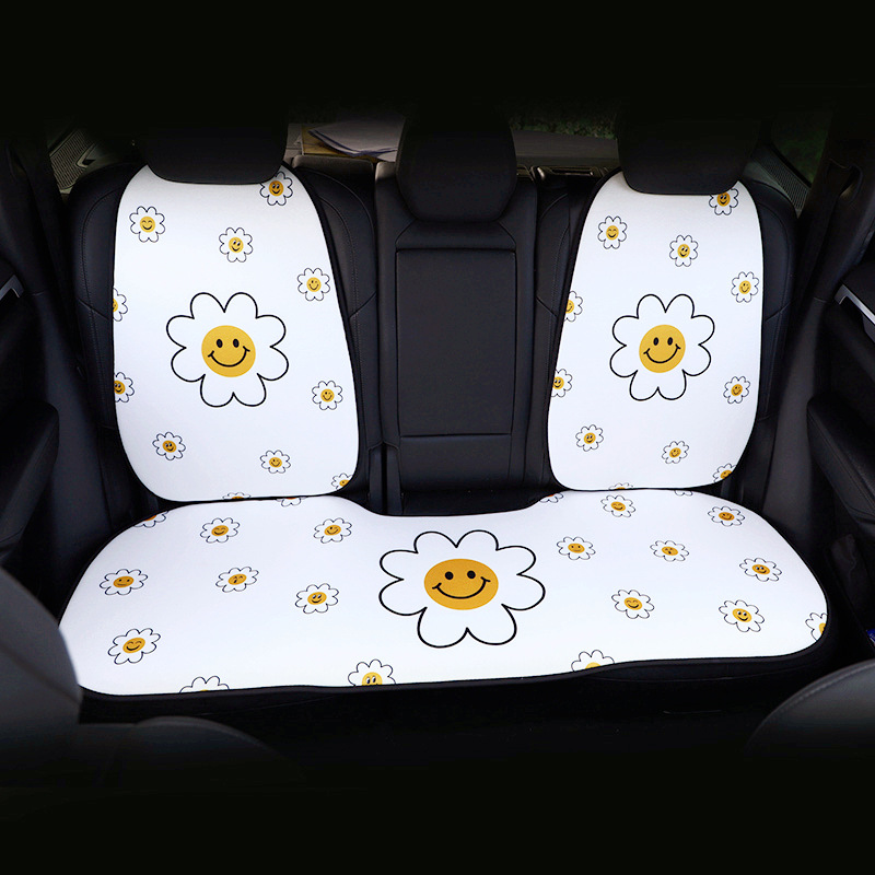 Car Cushion Summer Ice Silk SUNFLOWER Car Seat Cool Pad Fresh Non-Slip Breathable Mat Car Supplies