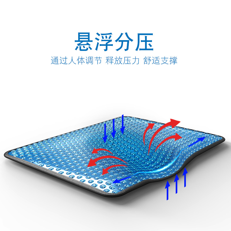 Car Gel Cushion Airbag Jelly Pad Car Cooling Mat for Summer Long Sitting Breathable Cooling Cool Single Piece Ice Pad