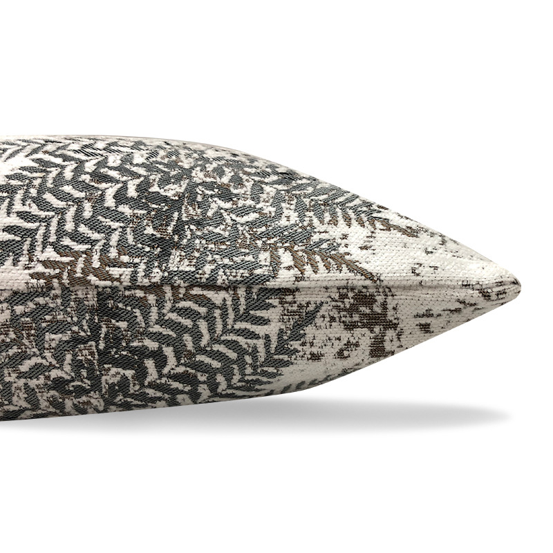 Nordic Hot Sale Pillow Cover Geometric Plant Yarn-Dyed Jacquard Couch Pillow Back Seat Cushion Afternoon Nap Pillow Living Room Customization