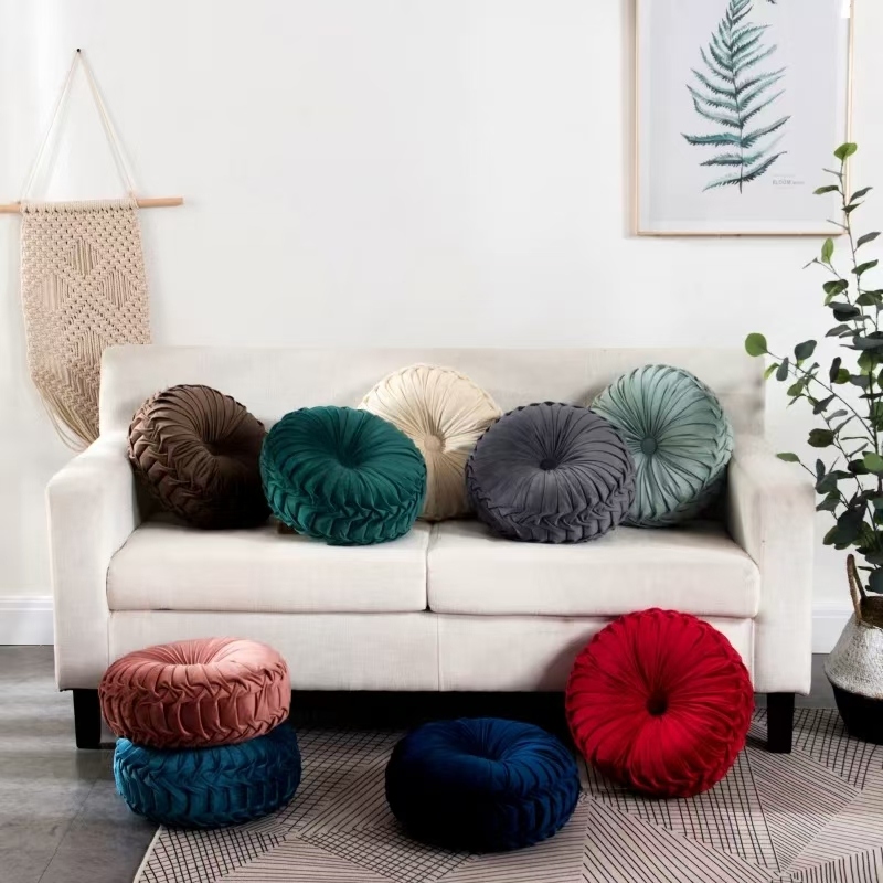 Netherlands Velvet round Pumpkin Back Seat Cushion Cushion, Living Room Sofa Cushion Cushion, Office Chair Cushion