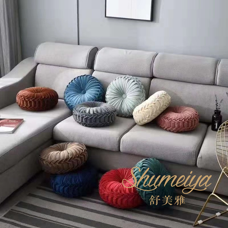 Netherlands Velvet round Pumpkin Back Seat Cushion Cushion, Living Room Sofa Cushion Cushion, Office Chair Cushion