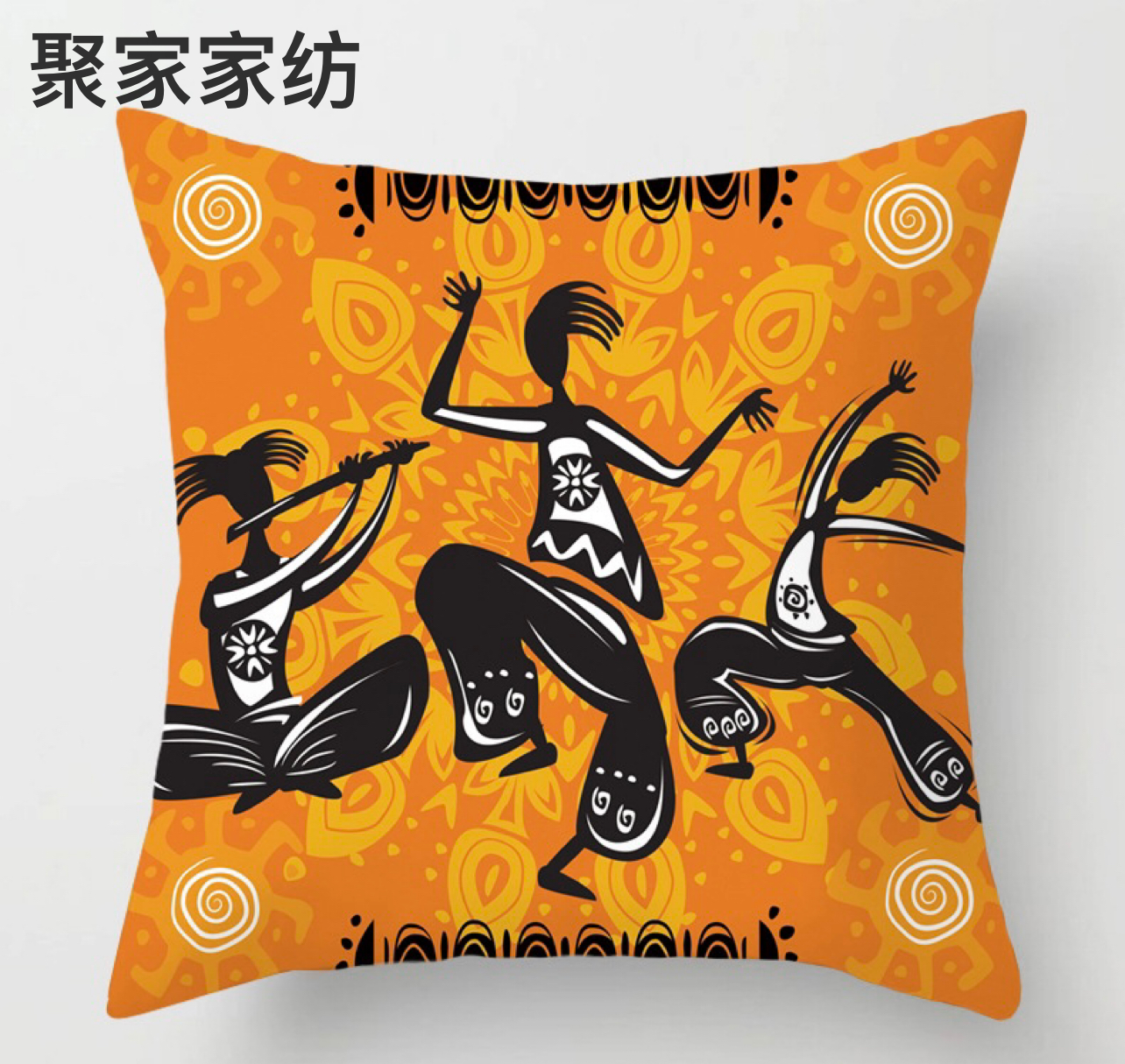 African Indian Beauty Waist Pillow Short Plush Sofa Cushion Office Sofas Pillow Back Seat Cushion Pillow Cover H